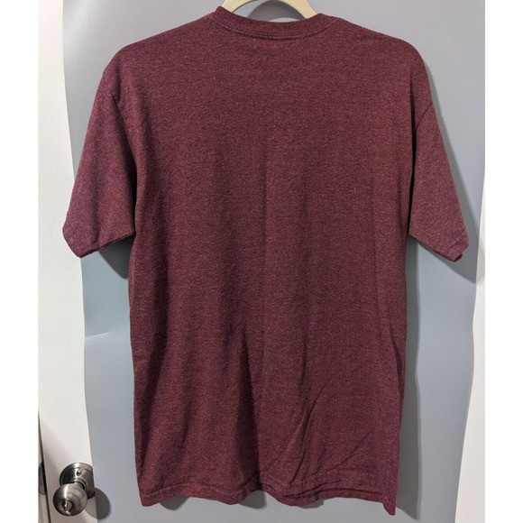 Vans Off The Wall Logo T-Shirt Burgundy Red Medium Shirt Skateboarding Skate - Picture 2 of 5